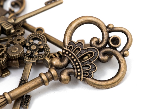 Foto fantasia vintage detalhada chaves douradas