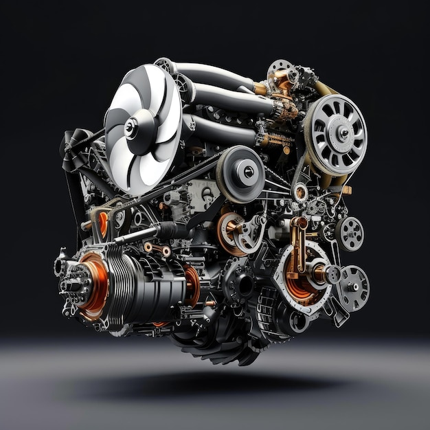 Fantasie Gründliche Motorzerlegung eine umfassende visuelle Reise komplizierte Komponenten Getriebe Kolbentechnologie bei der Zerlegung von Automobilmotoren gründliche Inspektion Reparatur