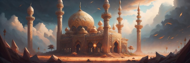 Fantasie Moschee islamische Eid Mubarak