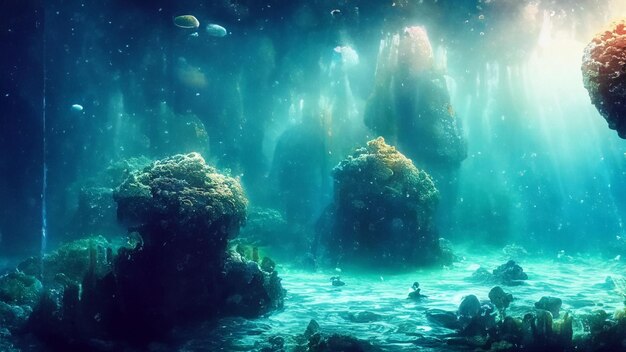 Fantasiewelt unter Wasser