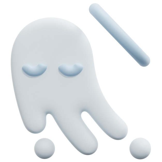 fantasma 3d render icono ilustración