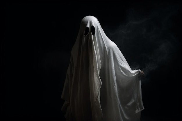 Fantasma aterrador sobre fondo oscuro