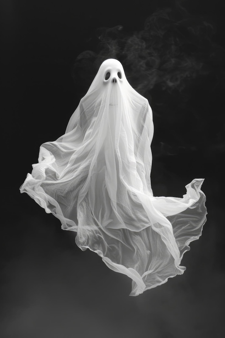 Foto el fantasma blanco flotando