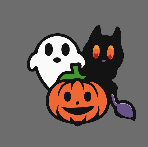 Como Desenhar Halloween Preto Gato Fantasma Vetor Ilustração Desenhe  Fantasma imagem vetorial de NutkinsJ© 613777652