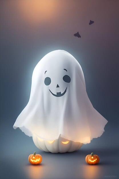 Fantasma fofo de Halloween