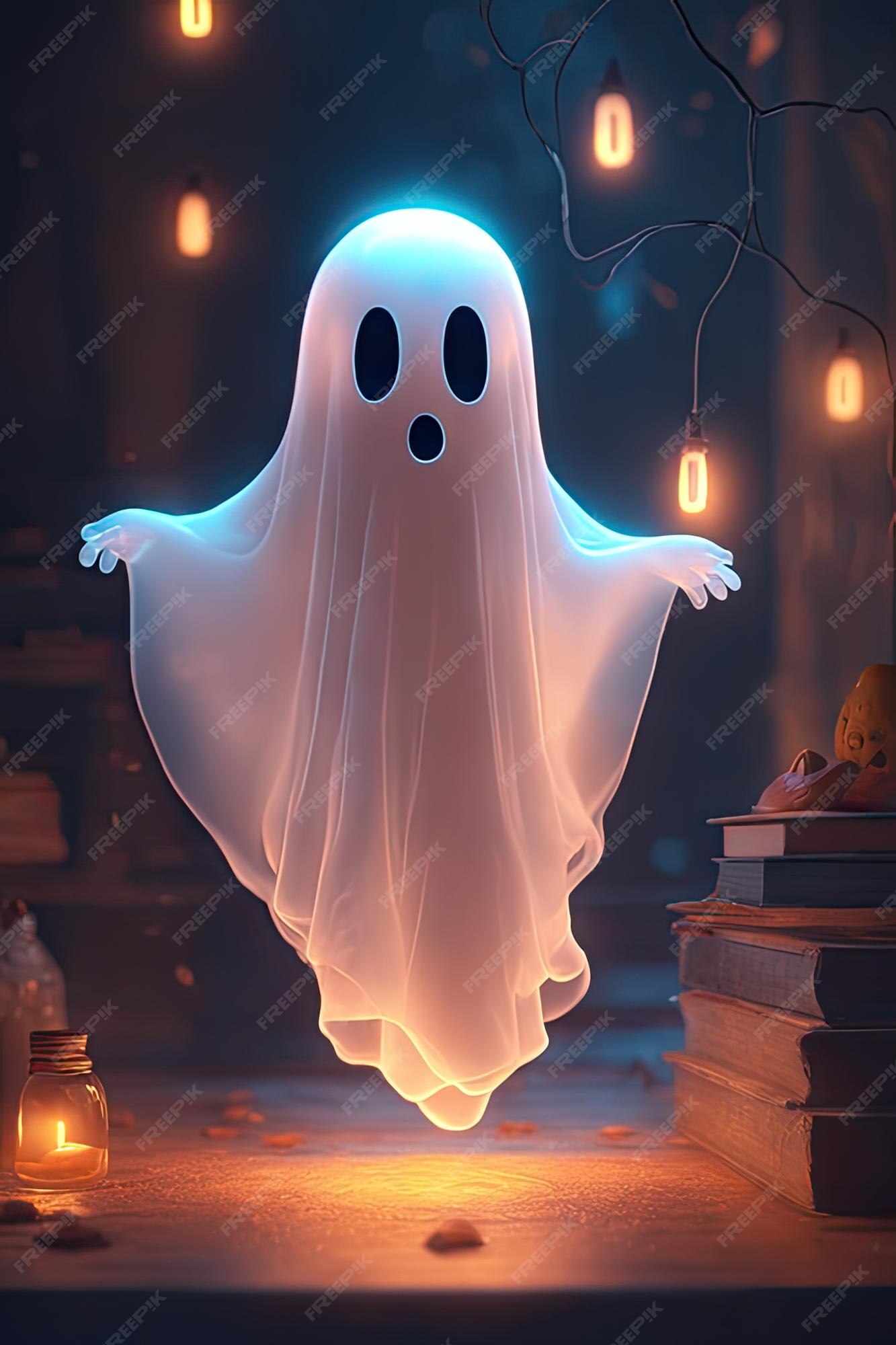 Ilustração Do Vetor De Halloween Com Fantasma Fofo De Desenho Animado  Ilustração do Vetor - Ilustração de cartoon, bandeira: 257554828