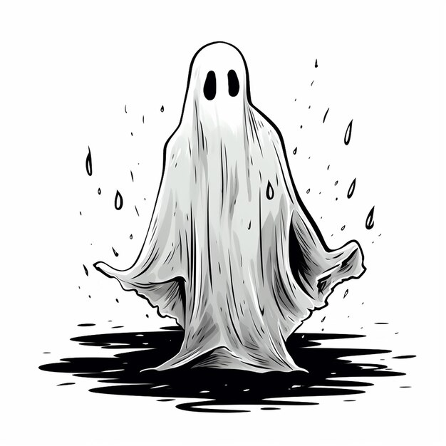 Foto el fantasma gracioso de halloween es un fantasma humorístico.
