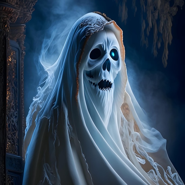 Fantasma de Halloween renderizado 3d ai generativo