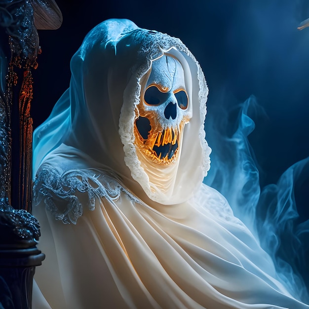 Fantasma de Halloween renderizado 3d ai generativo