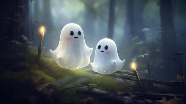 fantasmas de halloween foto grátis fundo HD