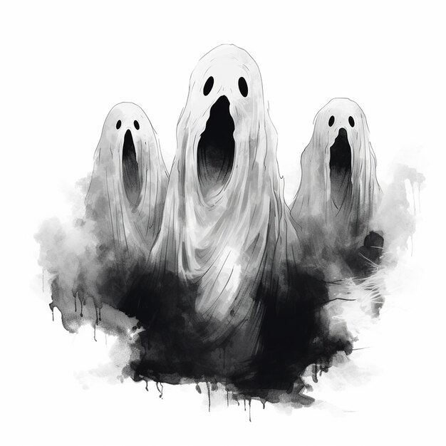 Foto fantasmas graciosos planos halloween alegres