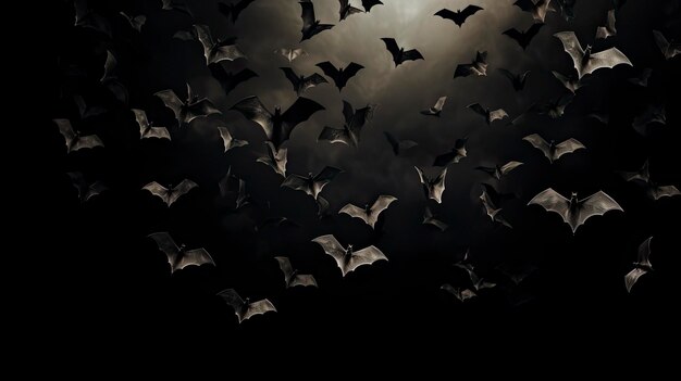 Foto los fantasmas de halloween de los murciélagos