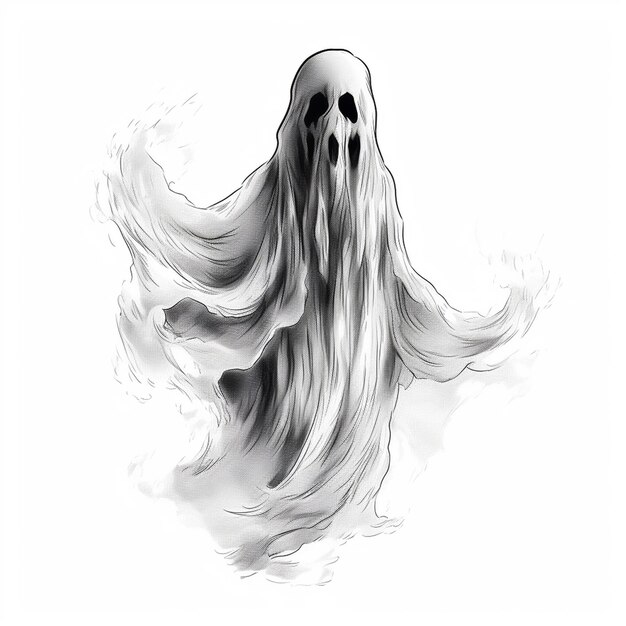 Fantasmas planos de Halloween lugares espeluznantes minimalistas