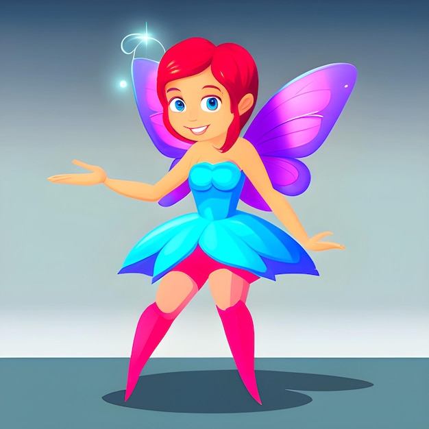 Fantastic Fairy Girl personagem de desenho animado gerado