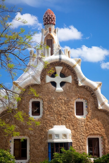 Fantástica arquitectura en el Parque Guel Barcelona España Europa