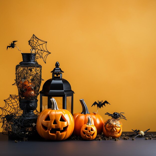 Fantástica Jacko'lantern de Halloween con cara de calabaza