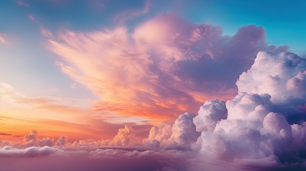 Fantástica vista Hermoso atardecer cielo crepúsculo veces cielo y nubes en un fondo dramático