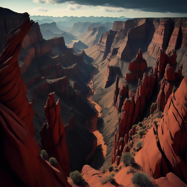 Fantástica vista del Parque Nacional de Canyonlands generativo ai