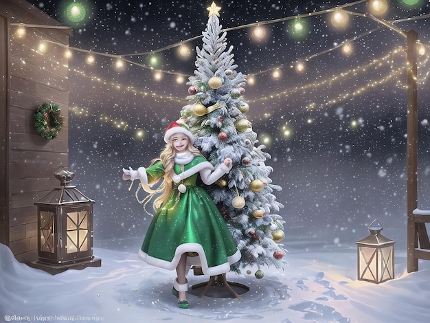 Fantásticas cajas de regalo y delicias festivas con muñecos de nieve del país de las maravillas navideñas
