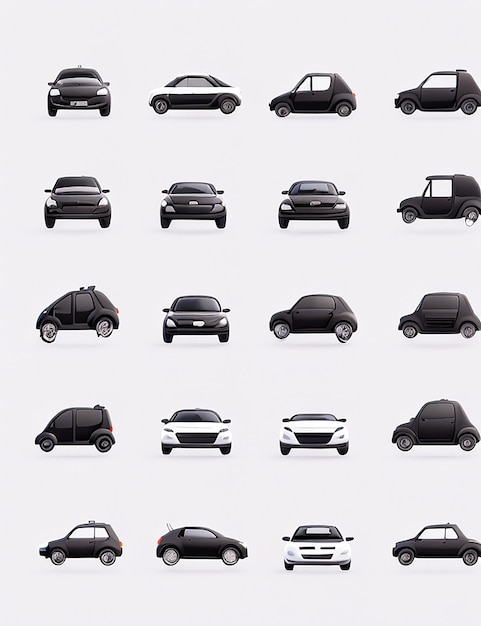 fantásticas siluetas de automóviles generado por la IA