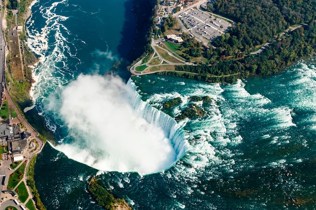 Fantásticas vistas aéreas de las Cataratas del Niágara, Ontario, Canadá