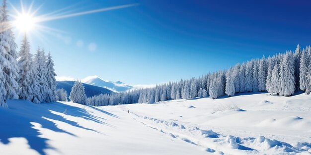 Fantástico paisaje invernal