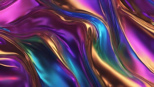 Fantastische Farbe kreative Tapete holographische Metallfolie Textur abstrakter Hintergrund