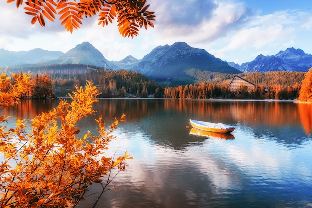 Fantastische Shtrbske Pleso Hohe Tatra. Slowakei, Europa.