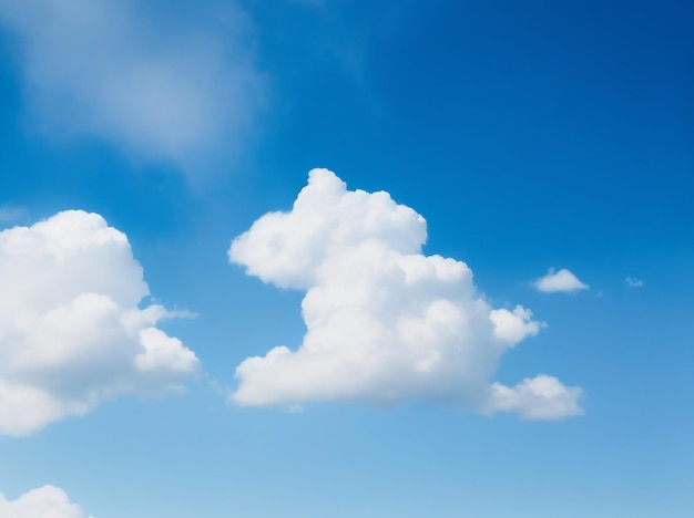 Fantastische weiche weiße Wolken vor blauem Himmelshintergrund