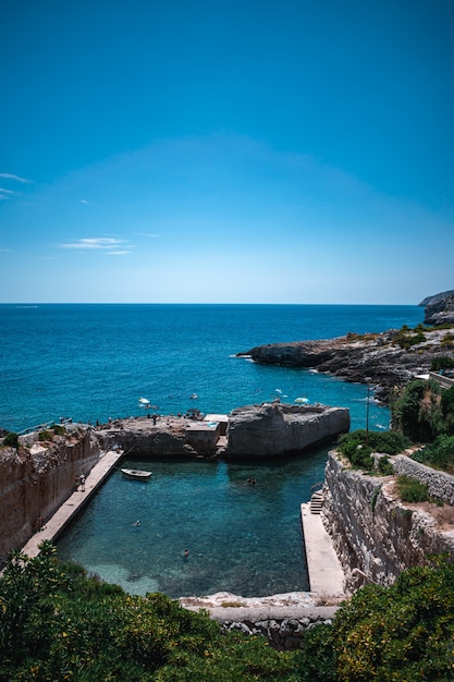 Fantastischer Blick auf Marina di Novaglie in Apulien