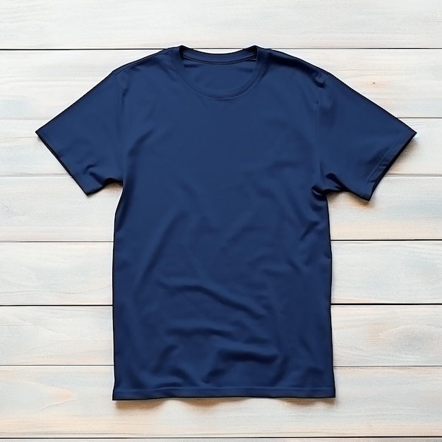 Fantastisches, marineblaues, leeres T-Shirt-Mockup-Design auf der Vorderseite