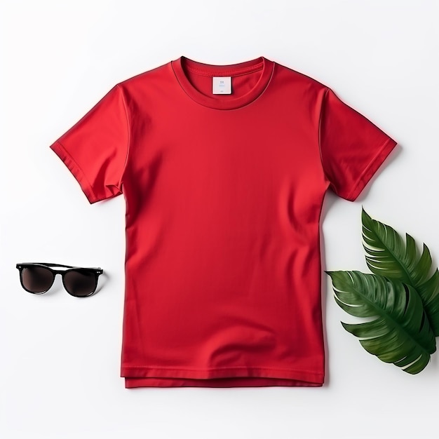 Fantastisches T-Shirt-Mockup-Design auf der Vorderseite in roter Farbe