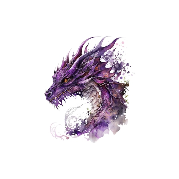 Fantasy_amethyst_dragon_watercolor 30