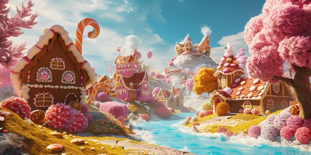 Fantasy Candy Village mit Sweet River Resplendent