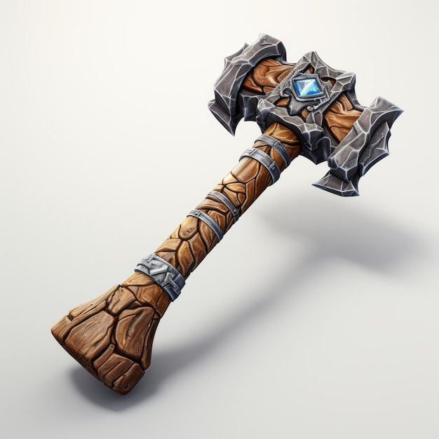 Foto fantasy hammer of the ancients un diseño de arma de fantasía para juegos móviles