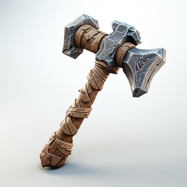 Foto fantasy hammer of the ancients un diseño de arma de fantasía para juegos móviles