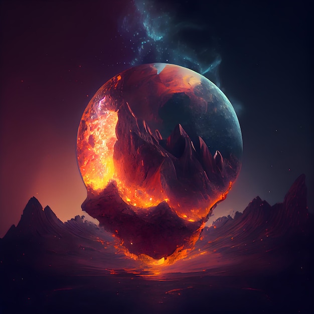 Fantasy-Planet 3D-Illustration Fantasy-Planet Fantasy-Planet