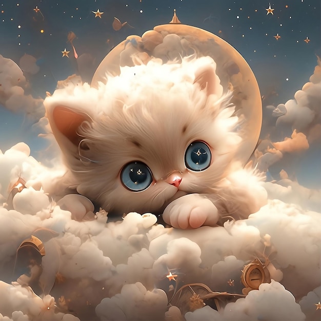 Fantasy_super_cute_cat_en_la_nube