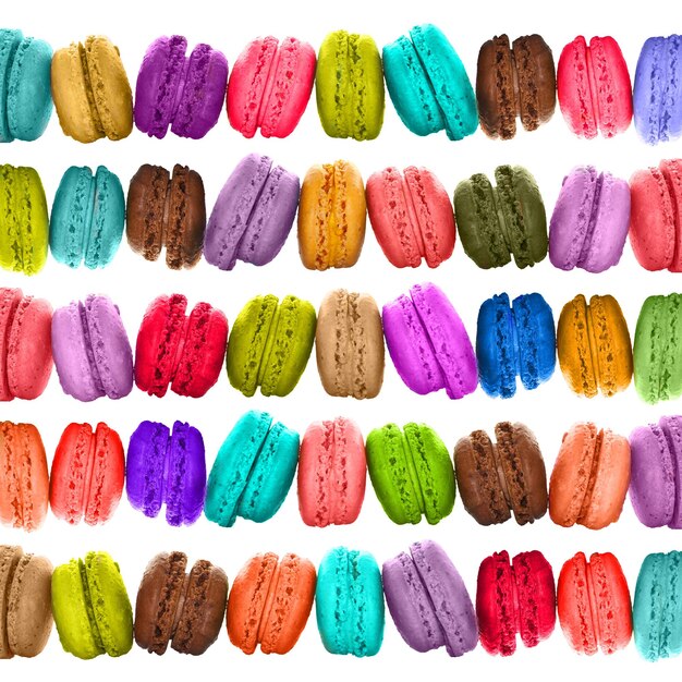 Farandole de macarons multicoloridos