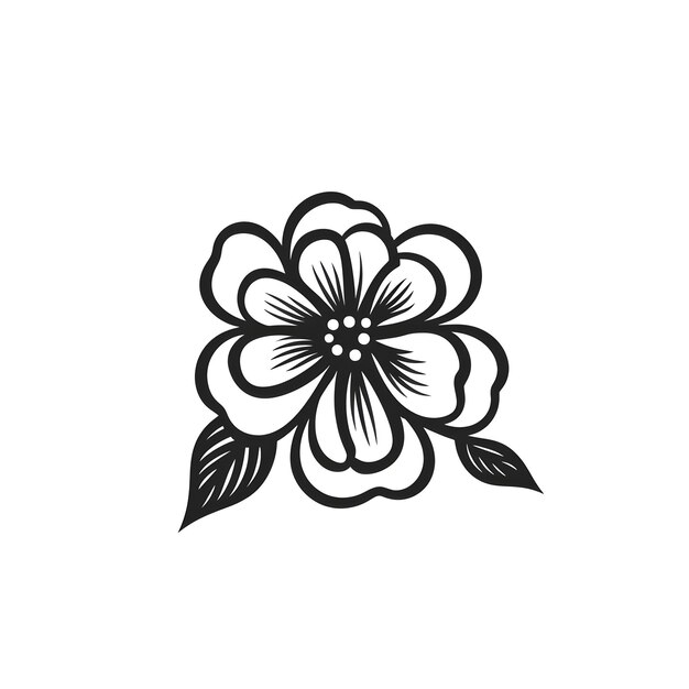 Farbblätter für Flower Line Art