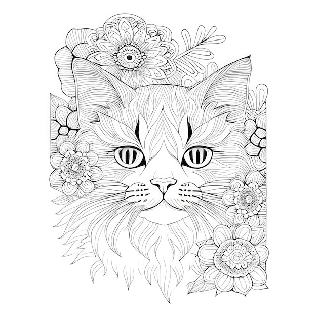 Farbblätter für Katzen