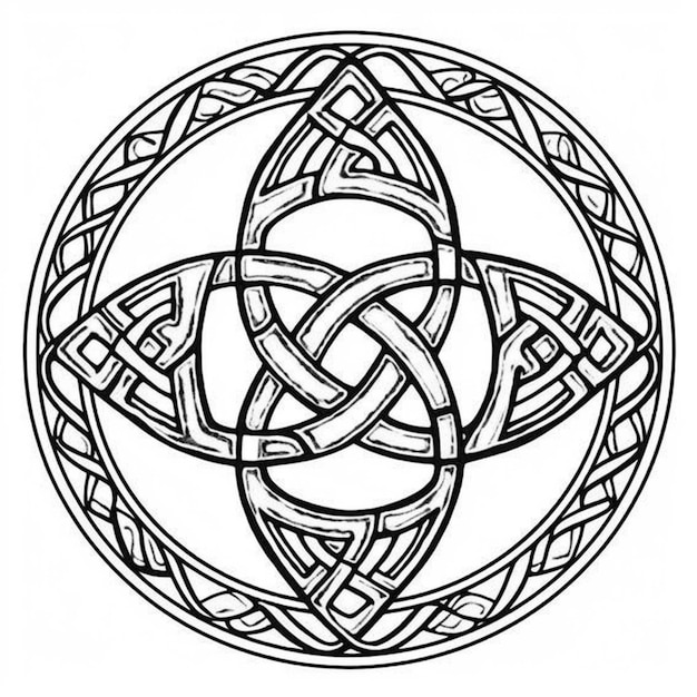 Farbblätter für keltischen Knoten Keltischer Knoten Färbblätter für das Zuhause Generative ai
