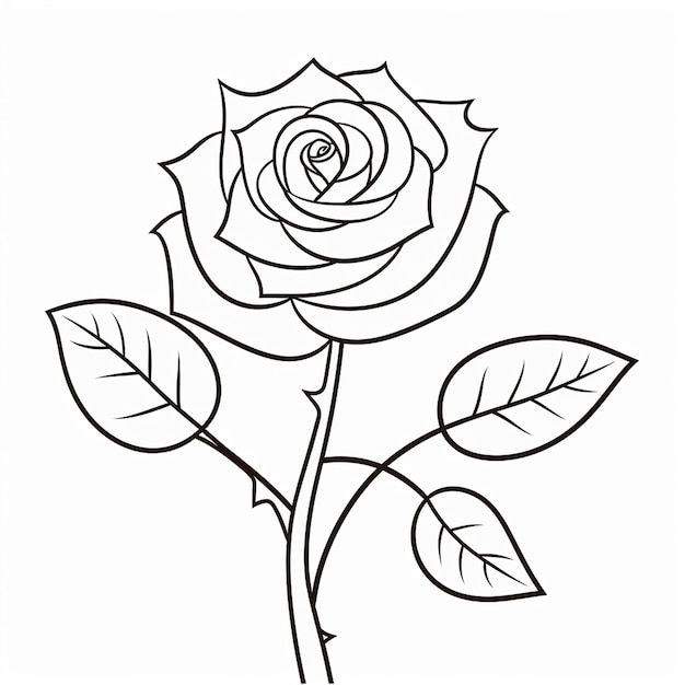 Rose Zum Ausmalen Bilder - Kostenloser Download auf Freepik