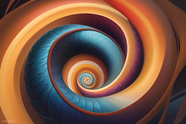 Farbdesign mit Spiraldesign