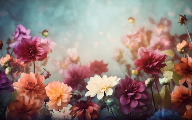 Farbe Aquarell Valentin Pfingstrosen blühen Hintergrund Pastell Frühling Design Blume floral Generative KI