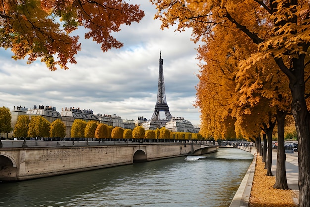 Farbe des Herbstes in Paris