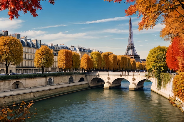 Farbe des Herbstes in Paris