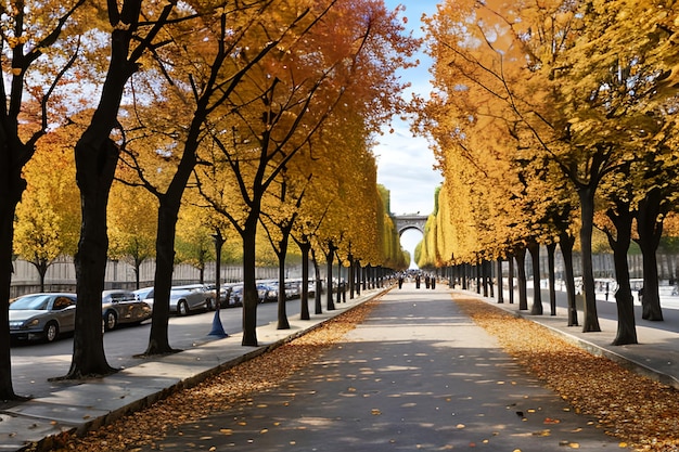 Farbe des Herbstes in Paris