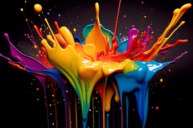 Farbe Spritz Wandtapeten Pcs im Stil der skulpturalen Verwendung von Farbe psychedelische Kunstwerke Flecken