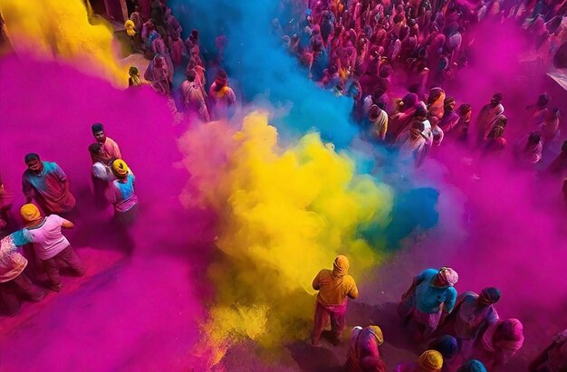 Farben, die Holi feiern